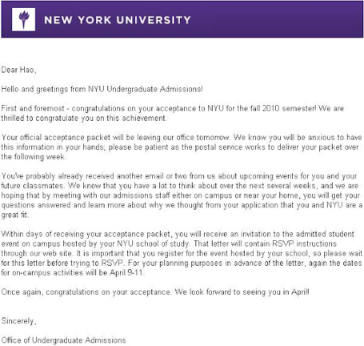 College application essay prompts new york university